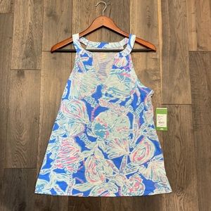 NWT Lilly Pulitzer Arya tank bayblue into the deep